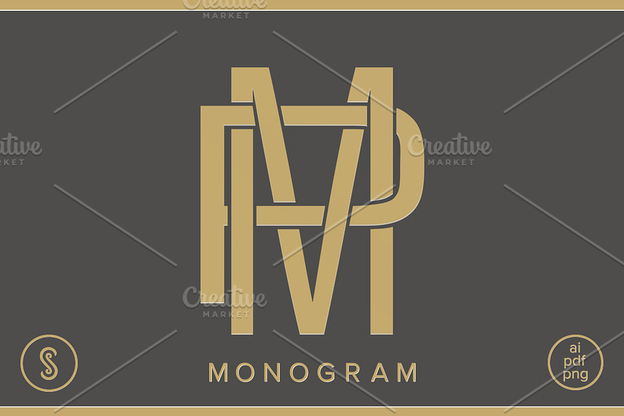 MP Monogram PM Monogram in Logo Templates - product preview 8
