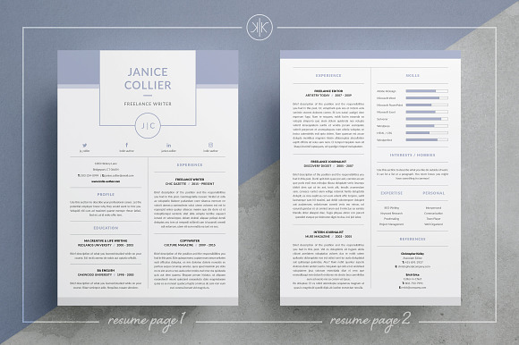 Resume/CV | Janice in Resume Templates - product preview 1
