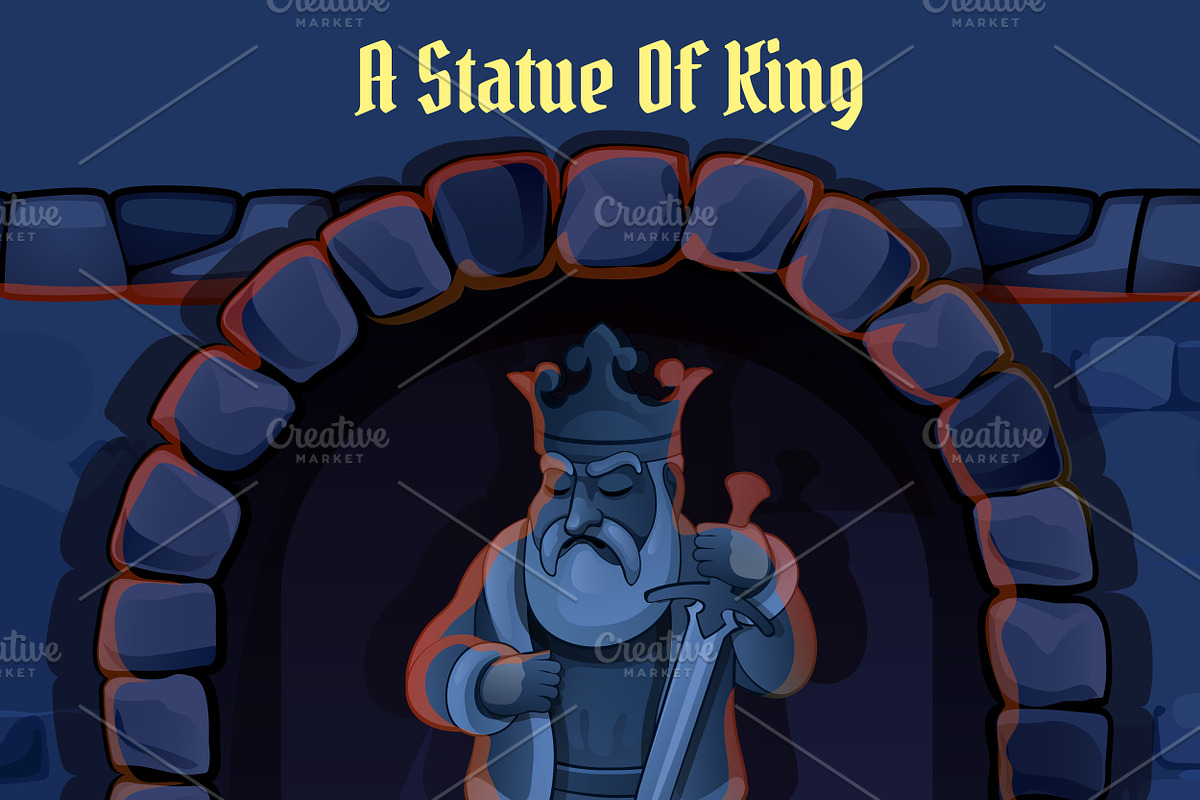 King ghost in the castle and text in Illustrations - product preview 8