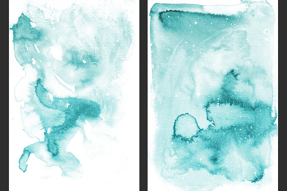Teal Galaxy India Ink Backgrounds in Textures - product preview 1