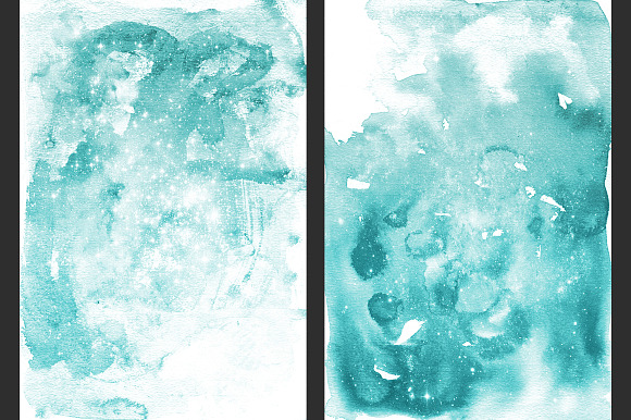 Teal Galaxy India Ink Backgrounds in Textures - product preview 2