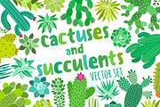 Cactus and succulent vector set