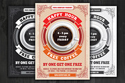 ☕︎ Happy Hour Poster Template