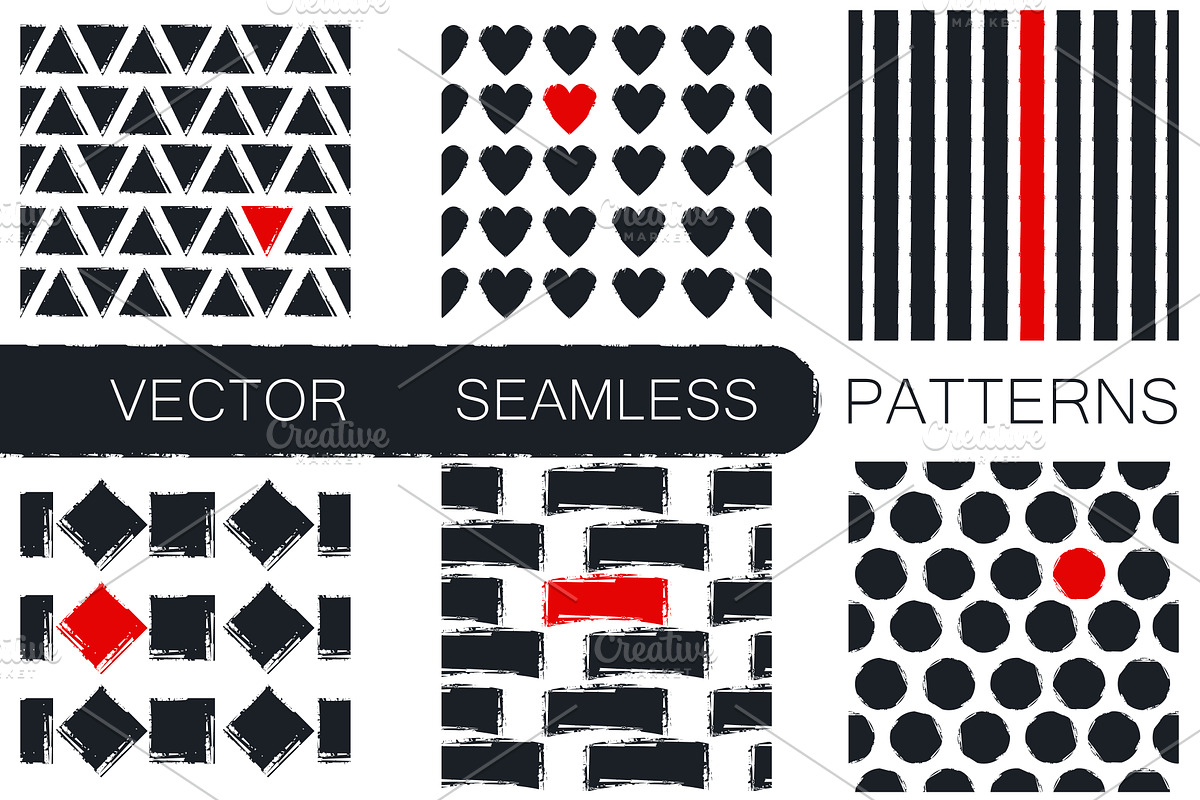 6 Seamless patterns & 13 Strokes in Patterns - product preview 8