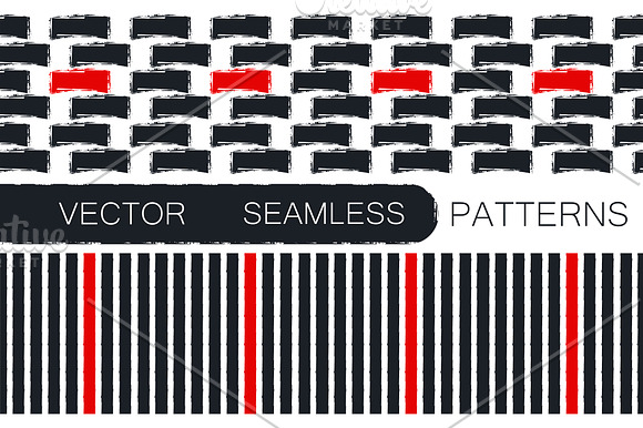 6 Seamless patterns & 13 Strokes in Patterns - product preview 1
