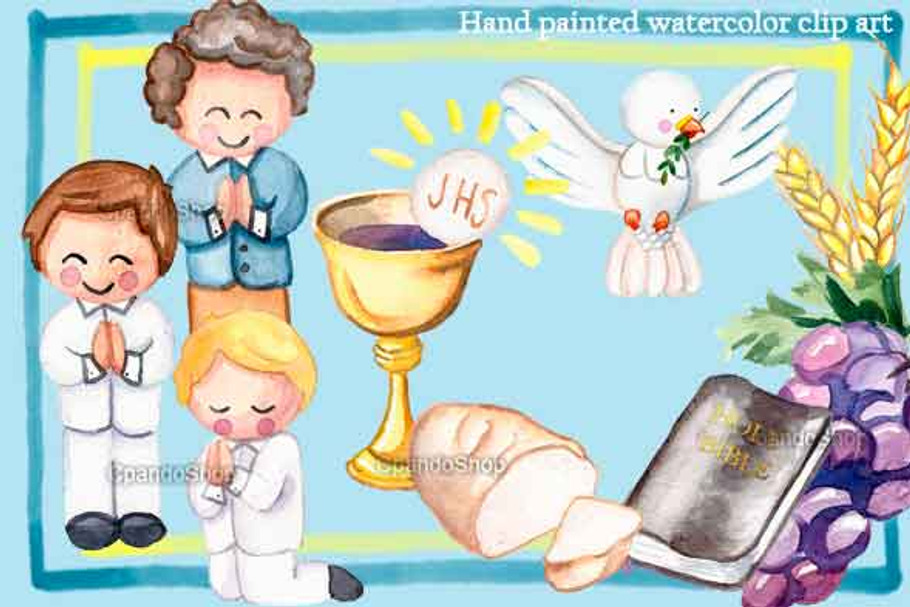 First communion boy  in Illustrations - product preview 8
