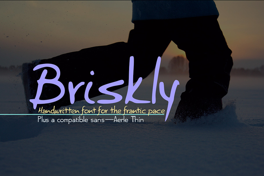 Briskly script & Aerle Thin sans in Script Fonts - product preview 8