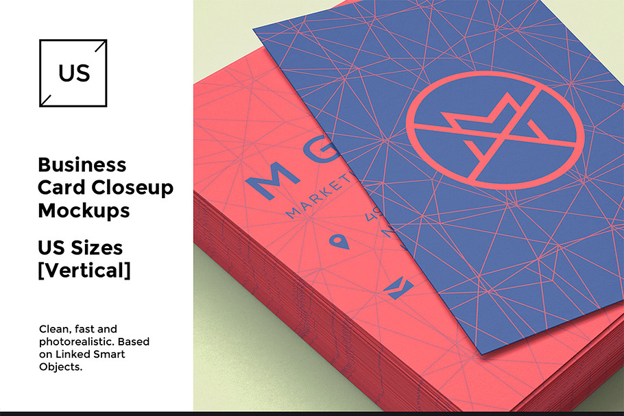 US Business Cards Mockup [close-up] in Print Mockups - product preview 8