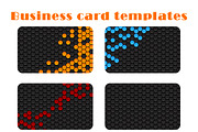 Set of gray business card templates