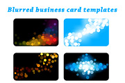 Blurred business card templates set
