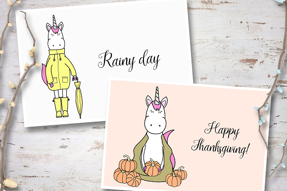 Unicorn's autumn in Illustrations - product preview 1