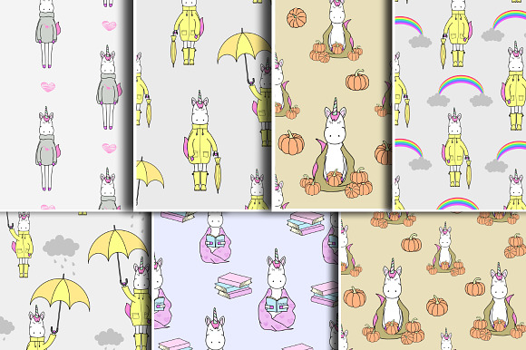 Unicorn's autumn in Illustrations - product preview 5