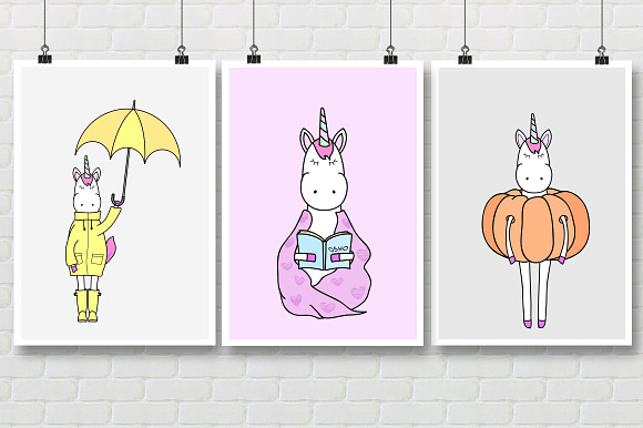 Unicorn's autumn in Illustrations - product preview 6