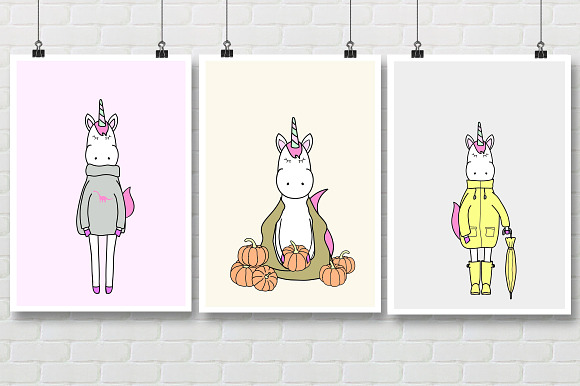 Unicorn's autumn in Illustrations - product preview 7