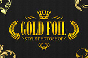 36 Gold Foil Style Photoshop V02