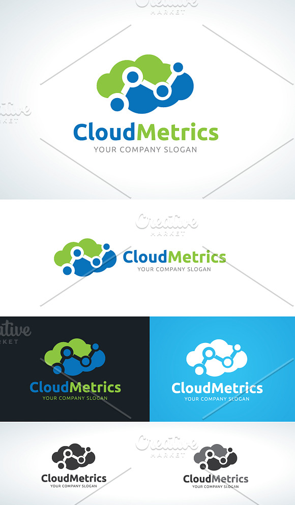 Cloud Metrics in Logo Templates - product preview 3