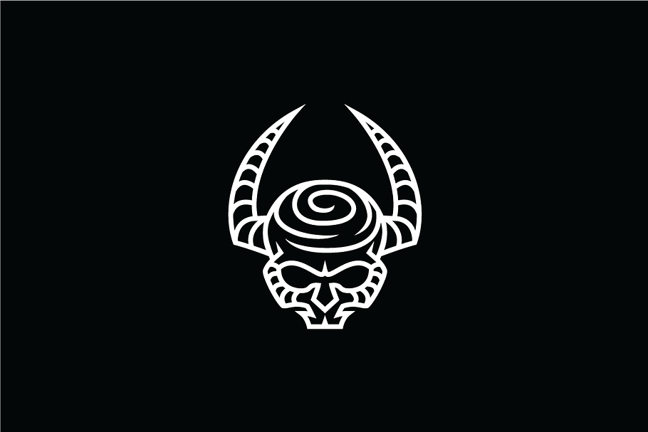 Tribal Skull Logo Template