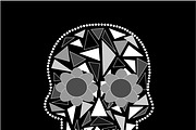 Skull vector triangle black 