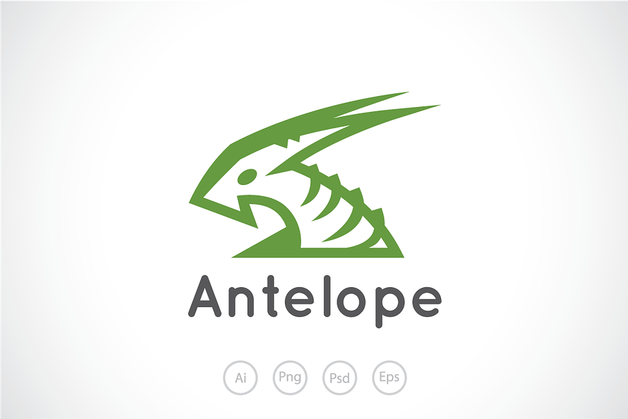 Young Antelope Logo Template