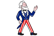 American Uncle Sam Waving Hand
