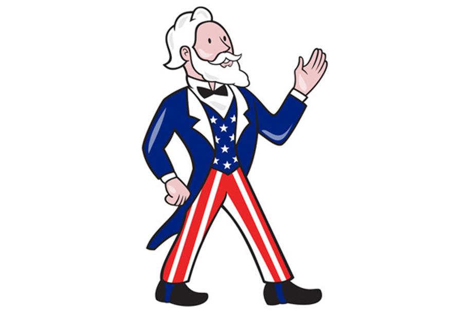 American Uncle Sam Waving Hand in Illustrations - product preview 8