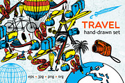 Hand drawn Travel set