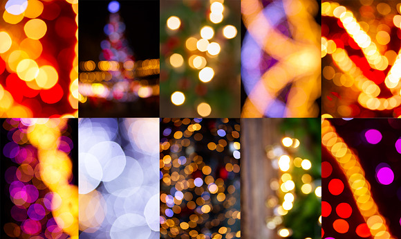 Set of christmas bokeh backgrounds in Textures - product preview 1