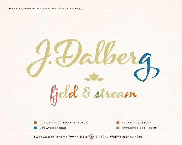 Azalea Smooth in Script Fonts - product preview 16