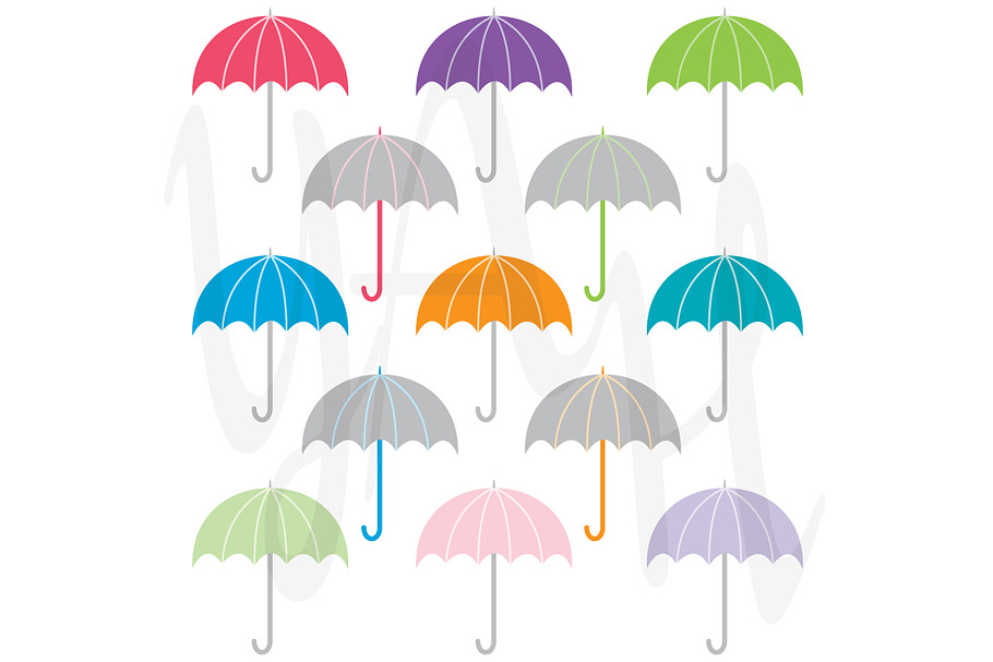 Colorful Umbrella Clip Art
