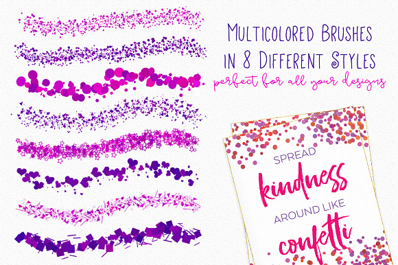 Confetti Brushes for Photoshop in Photoshop Brushes - product preview 1