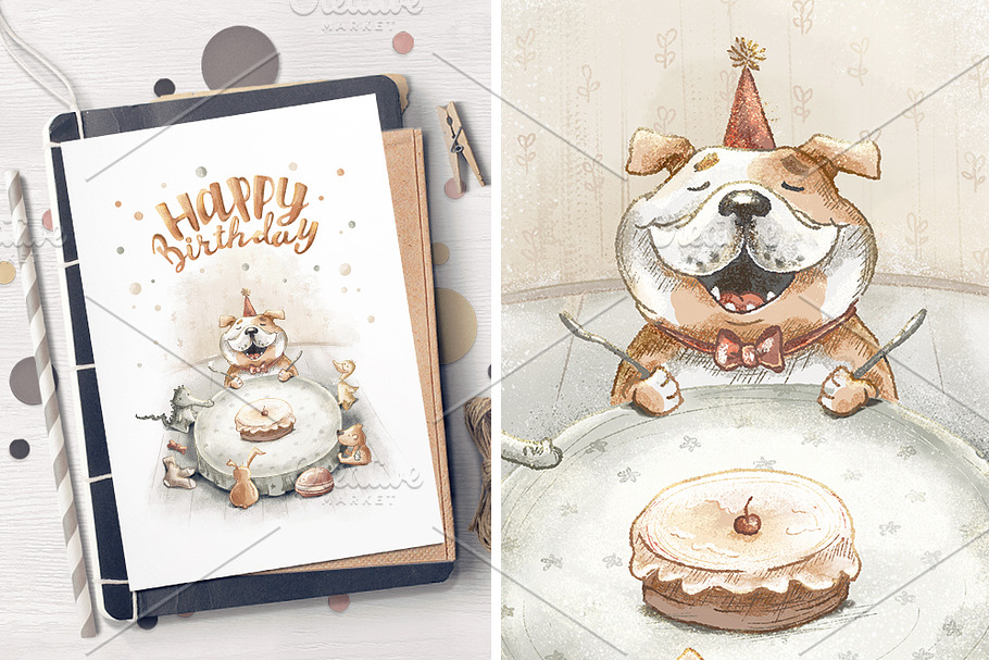 Birthday Greeting Card in Illustrations - product preview 8