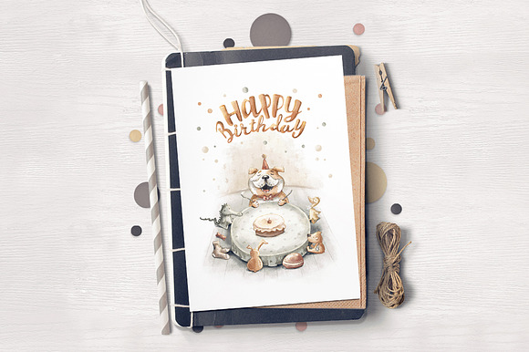 Birthday Greeting Card in Illustrations - product preview 2