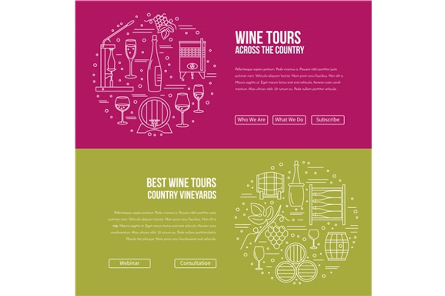 Wine industry Web landing page