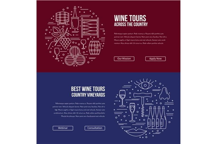 Wine industry Web landing page 