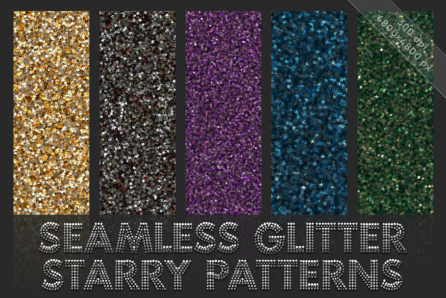 Starry glitter patterns. Seamless in Patterns - product preview 8