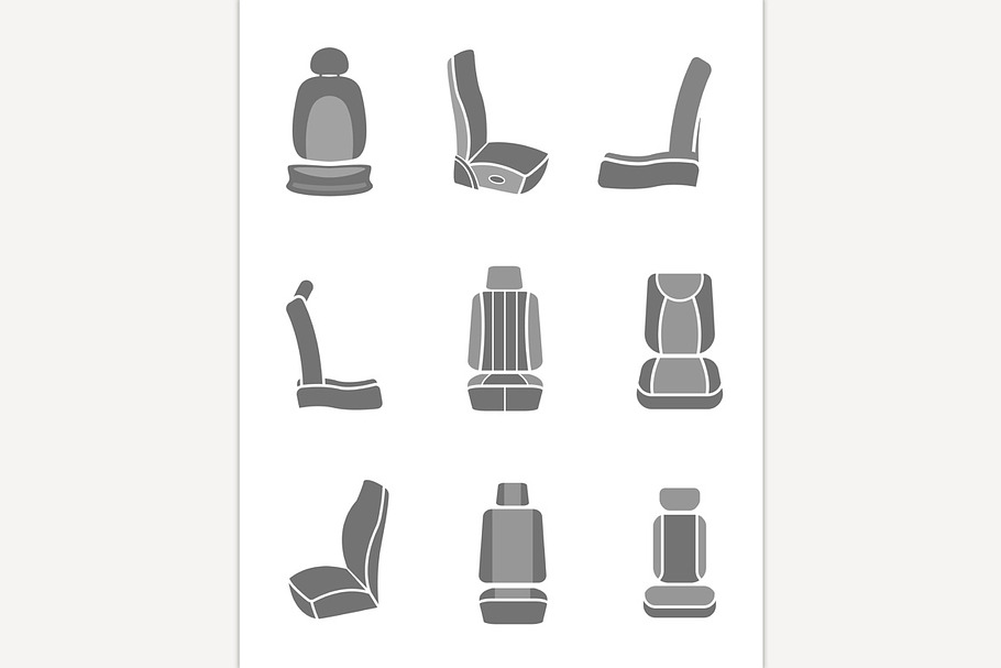 Car Seat Icons in Graphics - product preview 8