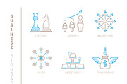 Business lineart iconset