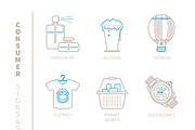 Shopping lineart iconset