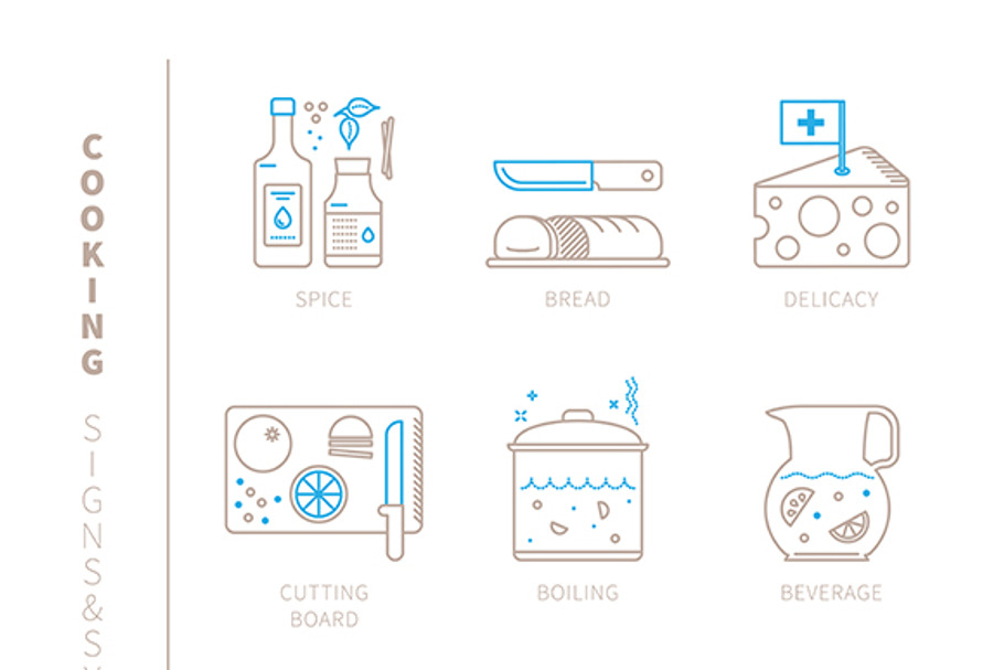 Cooking lineart iconset in Graphics - product preview 8