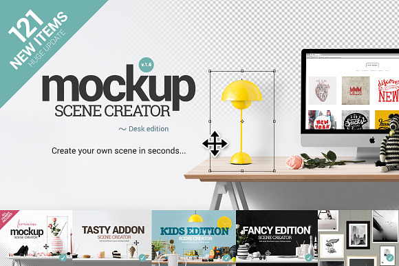Mockup Scene Creator - Desk edition in Scene Creator Mockups - product preview 3