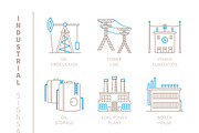 Industrial lineart iconset