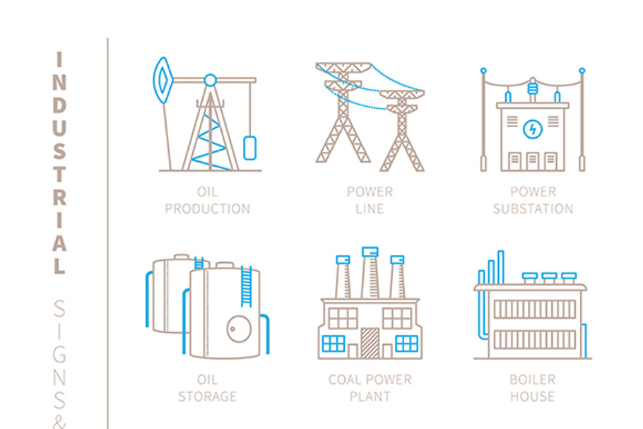 Industrial lineart iconset in Graphics - product preview 8