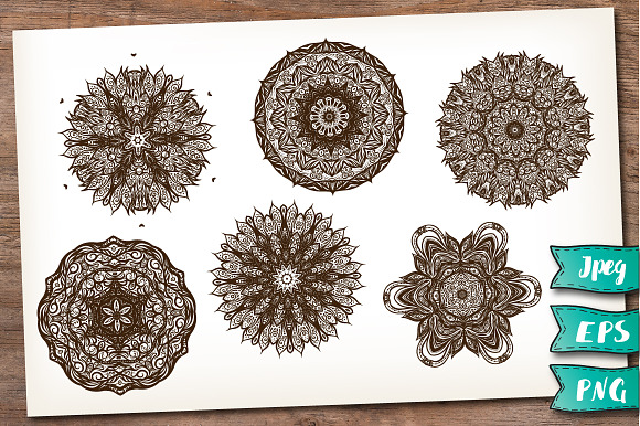15 Henna Mandalas in Illustrations - product preview 2