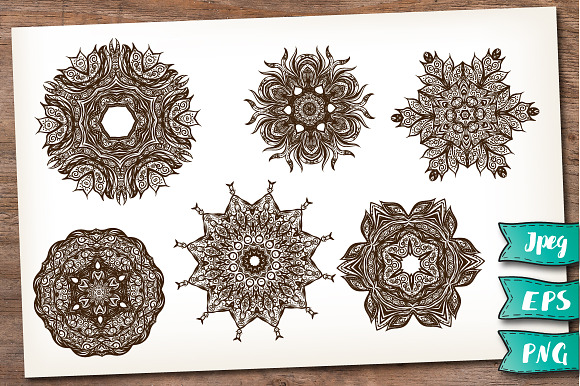 15 Henna Mandalas in Illustrations - product preview 3