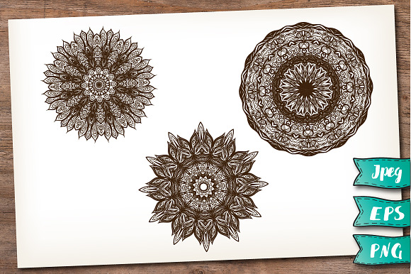 15 Henna Mandalas in Illustrations - product preview 4