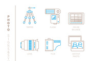 Photography lineart iconset