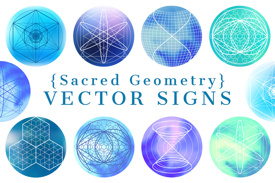 {Sacred Geometry} Vector SIGNS in Objects - product preview 8