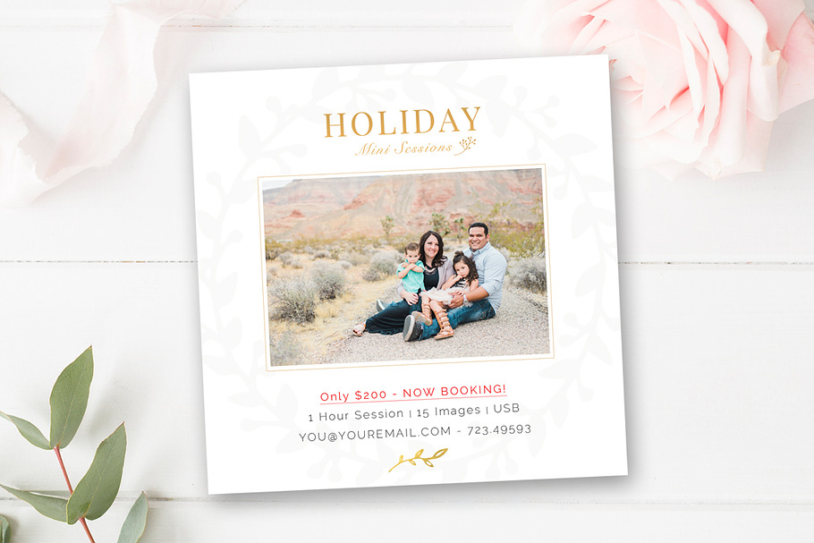Holiday Mini Session Template in Flyer Templates - product preview 8