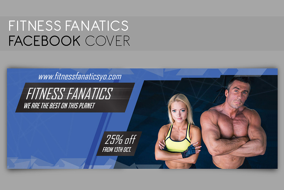 Facebook Cover - Fitness Fanatics in Facebook Templates - product preview 8