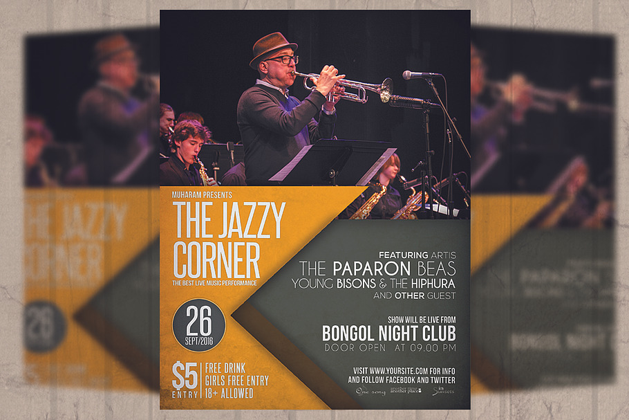Jazz Corner / Flyer / Poster in Flyer Templates - product preview 8